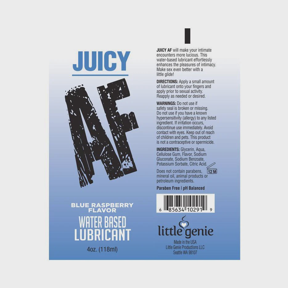 Juicy af water based lube